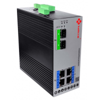 遐域工業級全新百兆2光4電燈光秀專用交換機